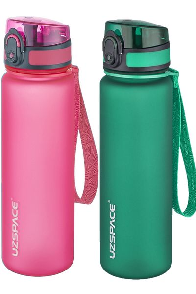 Uzspace Set of 2 500ml Tritan Water Bottle