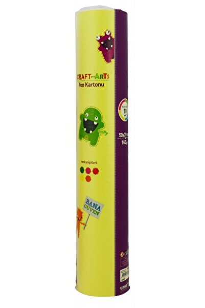 SEYFİKİRTASİYE Craft And Arts 120 Gr 50x70cm 10 Renk Rulo Fon Kartonu