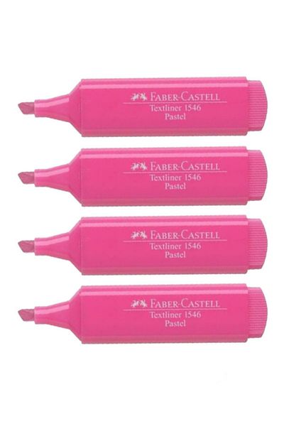 Faber Castell Set of 4 Pastel Pastel Rose Highlighter Pen Set-0018