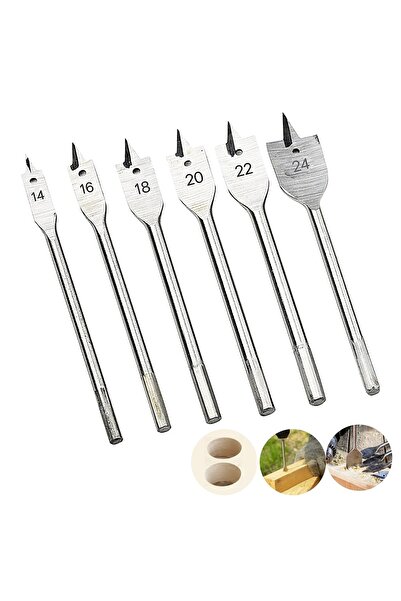 PROXTECH Yüksek Kalite 6 Parça Hex Yaprak Matkap Ucu Takımı Kelebek Yaprak Uç Seti Bits Uçlu