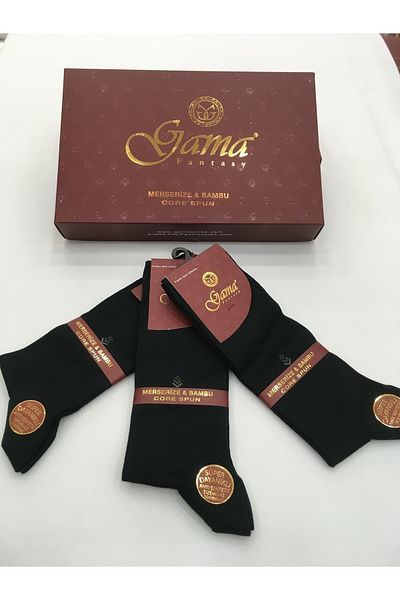 Gama Çorap 3 bucăți de șosete de vară pentru bărbați, 100% naturale, fără nailon, amestecate cu mercerizat + bambus