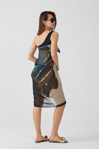 AYSHOME Rochie de plajă pareo pentru femei Ays Home Fashion Black