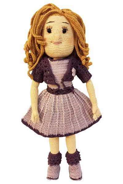 PopŞeker Meva Baby Hand Knitted Organic 55cm. Cute Amigurumi Meva Baby
