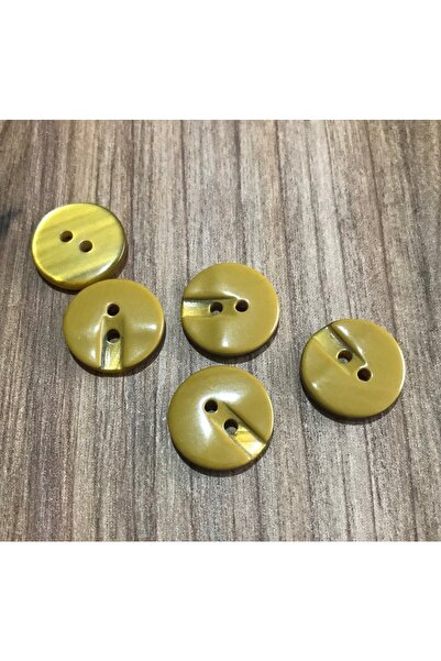 Öztürk Notched Polyester Mother of Pearl Button 17mm. 5 Pack.