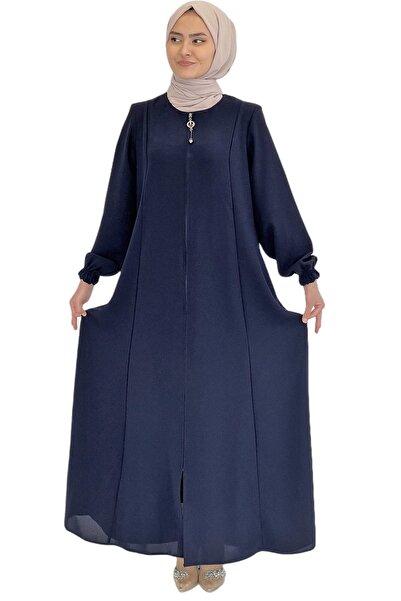ESRANUR Parçalı Yazlık Ferace Lacivert