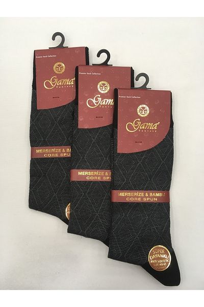 Gama Çorap 3 bucăți șosete de vară subțiri pentru bărbați, 100% naturale, fără nailon, amestecate cu mercerizat + bambus