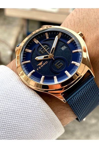 FERRO Original Steel Men's Watch + Bracelet Gift