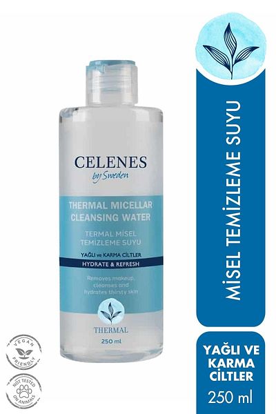 Celeste Celenes By Sweden Thermal Micellar Cleansing Water 250 ml for Oily and Combination Skin