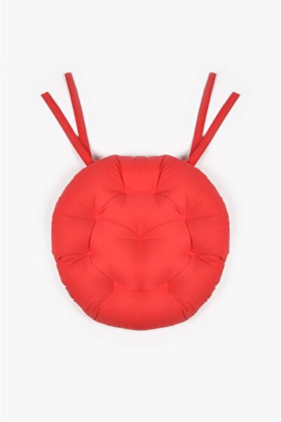 Kuscini Pofidik Natura 40 Yuvarlak Bağcıklı Sandalye Minderi - Kırmızı