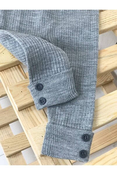 gogo bici Ballerinikizler Button Detailed Ribbed Knitwear Tights