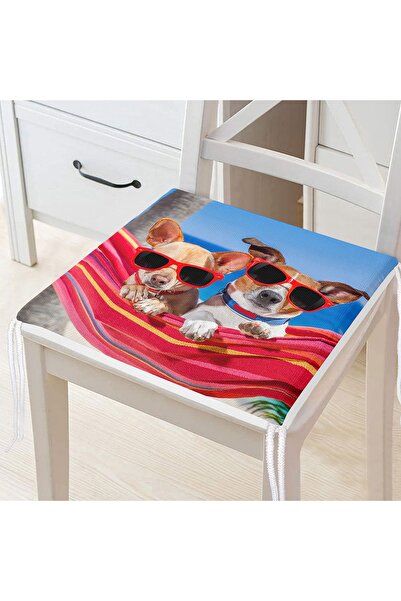 Realhomes Сучасна подушка для стільця з мотивом собак на гамаку та блискавкою