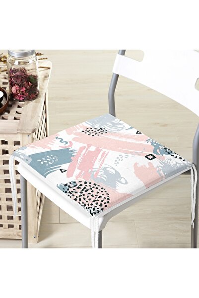 Realhomes Рожево-сірий цифровий принт на чохлі для стільця з блискавкою