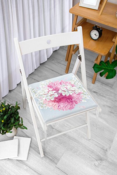 Realhomes Özel Tasarım Ortanca Çiçeği Motifli Dijital Baskılı Modern Fermuarl...