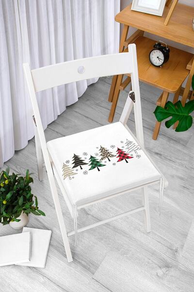 Realhomes Сучасна подушка для стільця з цифровим принтом у вигляді соснового ...