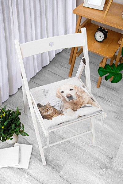 Realhomes Милий собака і кішка з малюнком Милий сучасний стільцевий подушка н...