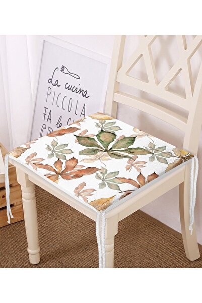 Realhomes Сучасна подушка для стільця з цифровим принтом з осіннім листям на ...