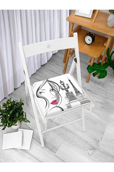Realhomes Ženska silueta, dekorativni moderni jastuk za stolicu sa digitalnim...