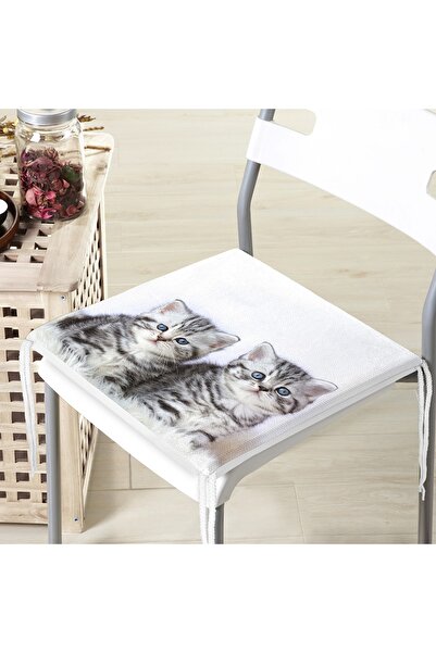 Realhomes Μοντέρνο μαξιλάρι καρέκλας με φερμουάρ με σχέδιο γατάκι