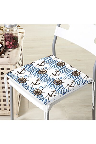 Realhomes Цифровий друк на чохлі для стільця з мотивом моряка з якорем і кермом