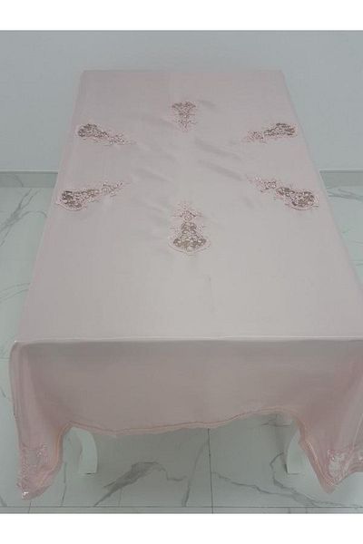 Finezza Anjelica Pearl Guipure Monorail Fabric Powder Tablecloth 170x230cm - 1022