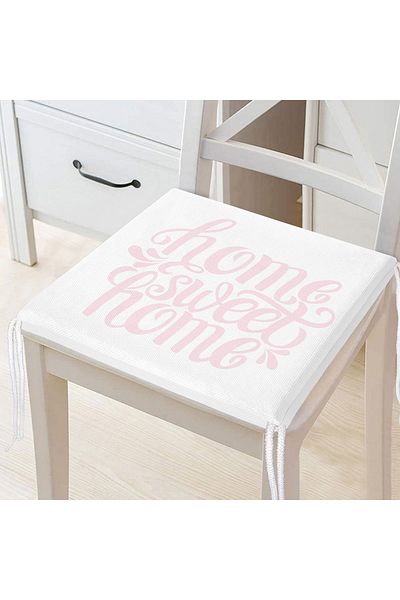 Realhomes Pudra Home Sweet Home Digital Printed Zippered Chair Cushion