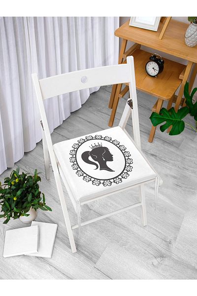 Realhomes Γυναικείο μαξιλάρι καρέκλας - ασπρόμαυρη εικόνα, ψηφιακό φερμουάρ