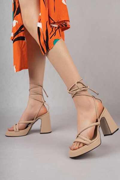 Freemax Γυναικεία Παπούτσια Πλατφόρμας με τακούνι 10 cm High Classic Byc.2022.1005 Skin