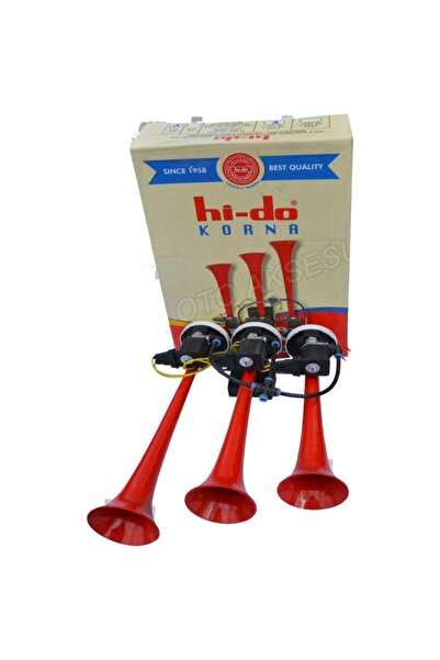 Hidom Hido Marco Tipi Arap Korna 3 Borulu Melodili 12 Volt