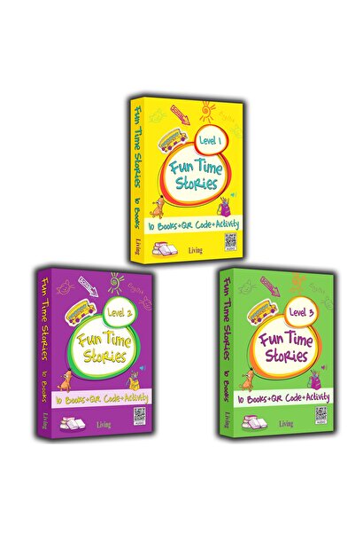 Living English Dictionary Fun Time Stories Level 1-2-3 Ingilizce Hikaye 3'lü Set