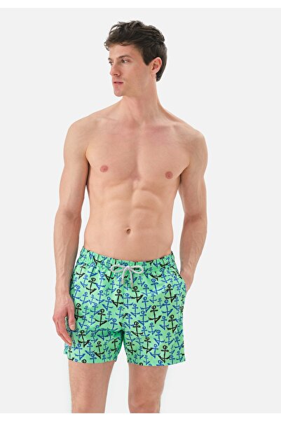 John Frank Anchor Mint Swim Shorts