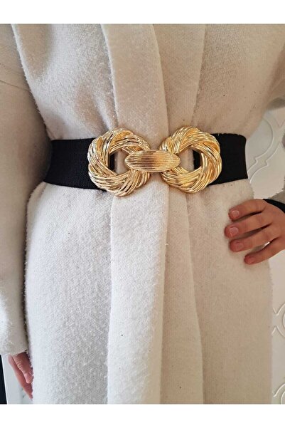 UCCELLO Curea neagră pentru femei cu spate elastic