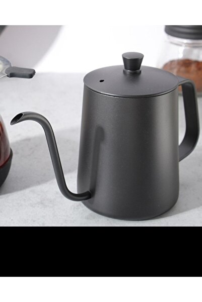 HUBBYCHEF Filtre Kahve Demleme Ibriği Black Goat Kapaklı 600ml