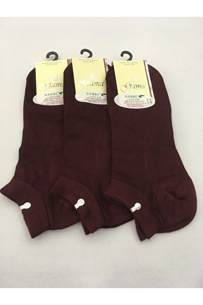 Gama Çorap 3 Pieces Bamboo 100% Natural Nylon Free Plain Colored Short Boots Thin Summer Men's Booties