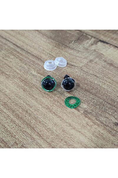 hobimon عين أميجورومي 10 ملم لامعة ملونة - أخضر - 10 قطع (5 أزواج) عين مقفلة