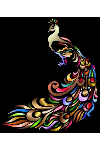 Marcel Kristal Tablo Noble Peacock Diamond Mosaic Painting 30X36Cm