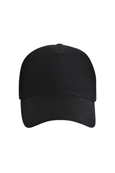 HemenALbence Plain Printing Embroidery Seamless Black Unisex Sports Cap Adjustable with Velcro on the Back