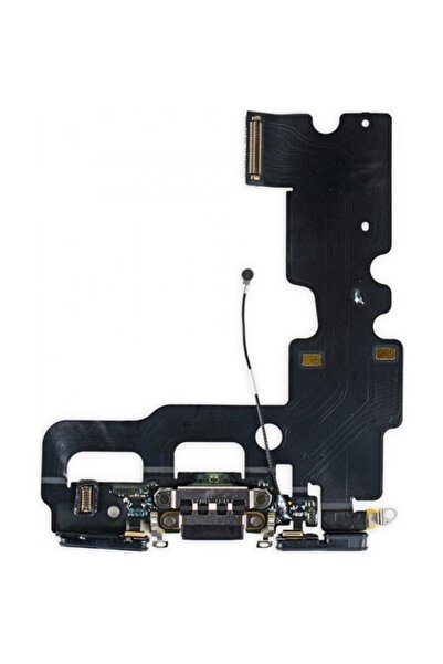 Genel Markalar Iphone 7 Uyumlu Şarj Soketi Kulaklık Mikrofon Film Bordu Siyah