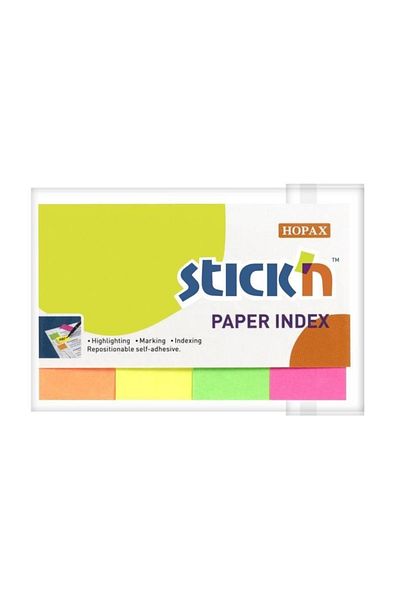 Gıpta Hopax Stickn Index 200 Yp 50x20 Neon 4 Colors 21205-24 Pack-24-pack-pack