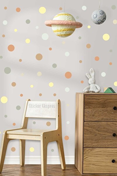 Sticker Ekspres Pastel Puantiyeler Duvar Sticker Seti