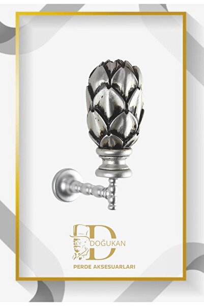 Doğukan perde aksesuarları Ar-206 Ασημένιο Φύλλο Special Design Renso (1 ΤΕΜ)