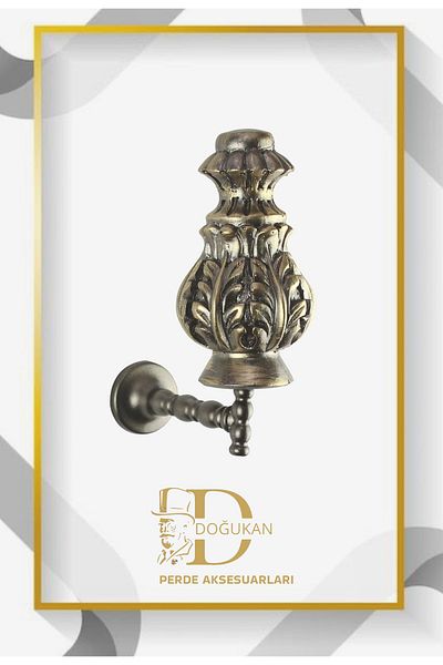 Doğukan perde aksesuarları Ar-205 Antique-yellow Special Design Renso (1 PC)