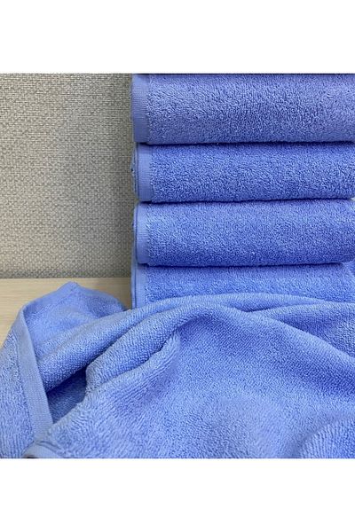 AYHANHOME 100% bumbac, extra moale, albastru, 4 bucati, prosoape pentru coafura sportiva 50x90