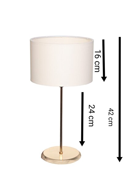 Emg DesiGn 2 Pieces Gold Plated White Lampshade Table Lamp