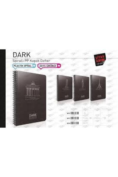 Gıpta Notebook Dark 17x24 50 Yp Black Unlined 2673 / Gıpta