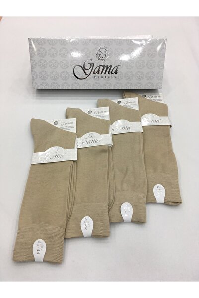 Gama Çorap 4 Adet %100 Gaze Pamuk ( Cotton ) Naylonsuz Çift Tabanlı Yazlık Ince Erkek Çorabı