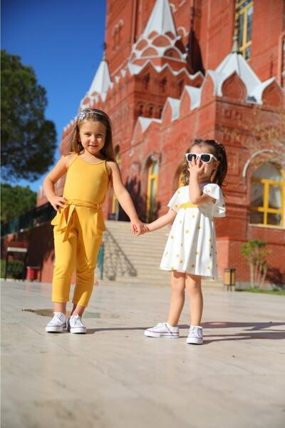 enjoy bebe Hardal Kız Çocuk Askılı Penye Tulum