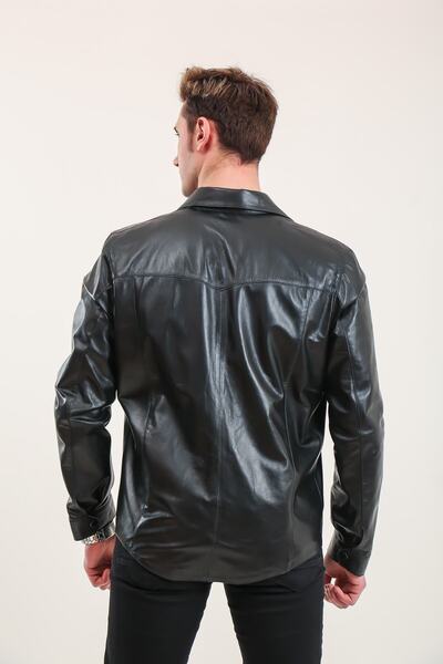 YAMAN DERİ Y-030 Emrick Shırt Leather Deri Gömlek