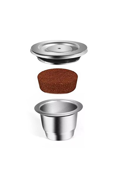 icafilas Nespresso Paslanmaz Çelik Tekrar Doldurulabilir Kahve Kapsülü