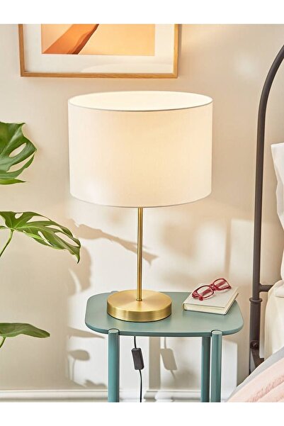 Emg DesiGn Gold Leg White Cylinder Modern Metal Lampshade Night Lamp