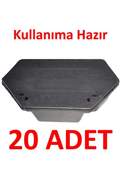 Register 20 Adet Kullanıma Hazır Zehiri Içinde Fare Istasyonu Fare Kutusu Far...